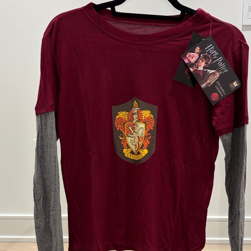 Gryffindor Burgundy and Gray Long Sleeve Shirt